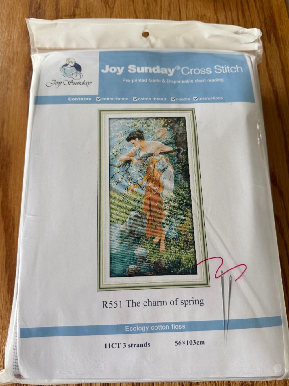 Charm of Spring 11 Count Aida Joy Sunday Cross Stitching Kit New